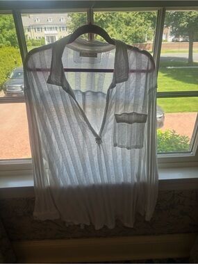 We The Free size Large loose open knit top lightweight breathable $145